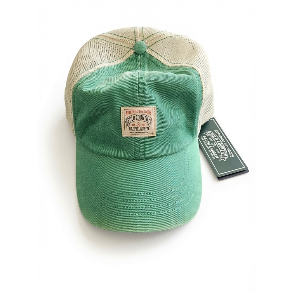 Polo Ralph Lauren Polo Country Twill Trucker Cap Green One Size Adjustable NWT
